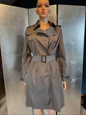 Banana Republic Taupe Trench Coat with Waist Belt